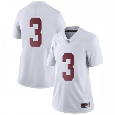 Women's Alabama Crimson Tide #3 Daniel Wright White Limited NCAA College Football Jersey 2403DBSC1